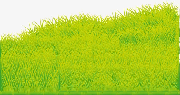手绘绿色草地免抠