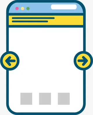 手绘简约手机免抠