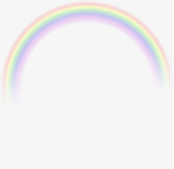 清新梦幻彩虹装饰免抠