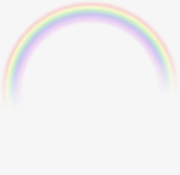 清新梦幻彩虹装饰免抠