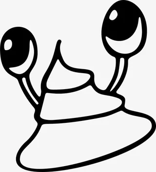 黑色线条大便免抠