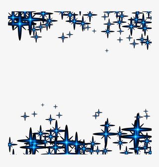 蓝色闪耀光芒免抠