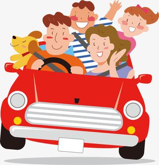 卡通我们一起去春游人物设计免抠