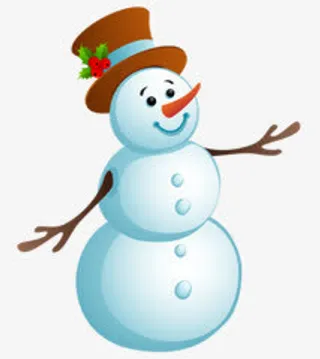 创意手绘合成可爱的雪人形状免抠