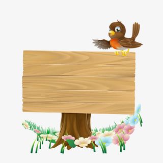 复古木牌告示牌免抠