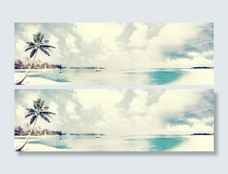 椰树海风背景高清