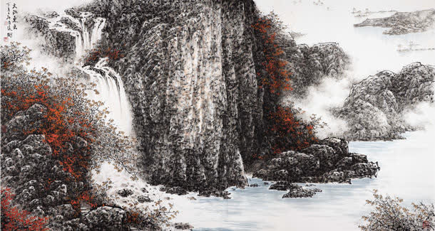 中国风水墨画背景设计
