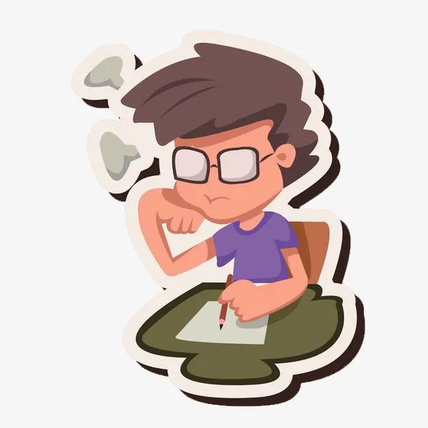 陷入深思的学者PNG下载免抠