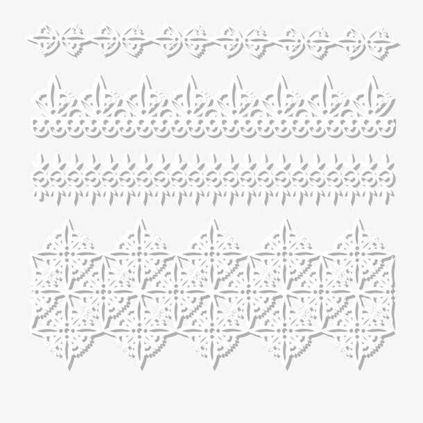 矢量蕾丝边免抠