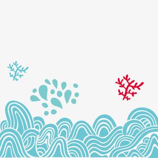 蓝色海浪纹免抠