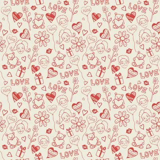 爱心人物插画背景