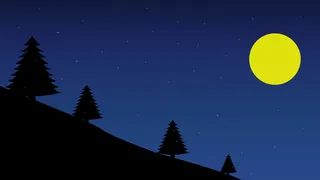 黑夜星空插画免抠