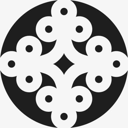 角花底纹花型点线面平面构成免抠