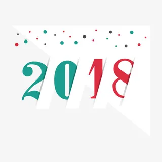 红绿色艺术字免抠