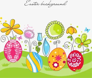 复活节装饰背景矢量素材下载