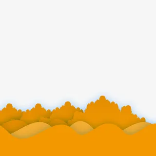 黄色起伏山峰免抠