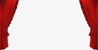 黑红色国庆节幕布免抠