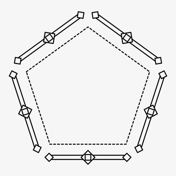 五边形边框免抠