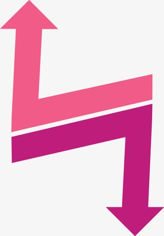 紫红色上下箭头免抠