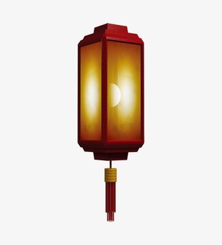 简单朴素的月光灯笼免抠