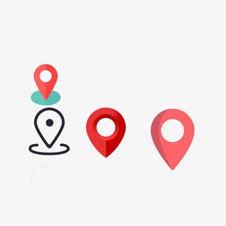 重点标注地图位置定位免抠