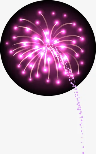 唯美红色烟花免抠