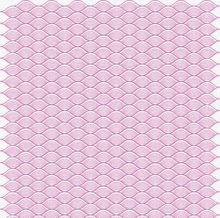 玫红色简约海浪边框纹理免抠