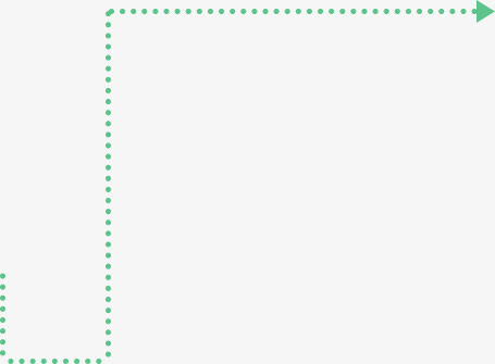 虚线红色箭头向上向右免抠