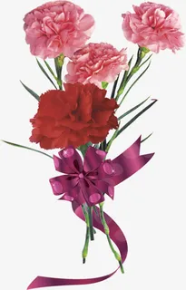 温馨插花花束母亲节免抠