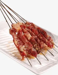 新疆美味烧烤羊肉串实物图免抠 新疆美味烧烤羊肉串实物图免抠