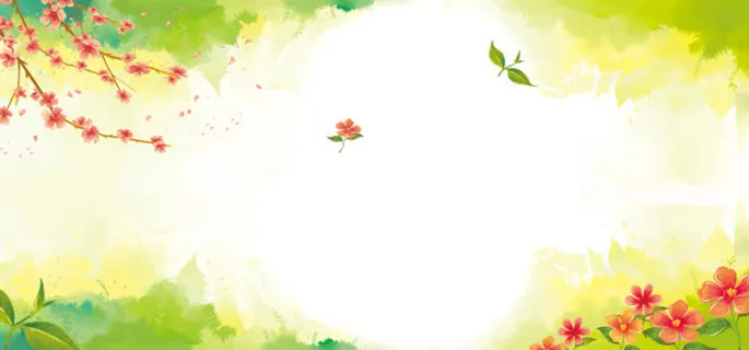 春暖花开背景免抠
