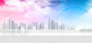 天猫夏日金融大气城市banner高清