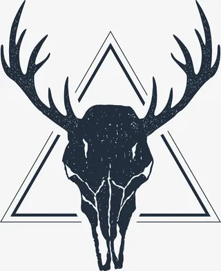 星星黑白花臂图案免抠