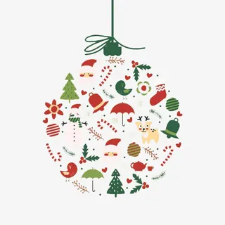 圣诞装饰灯图片素材免抠