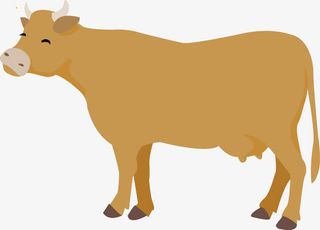 卡通老黄牛矢量素材免抠