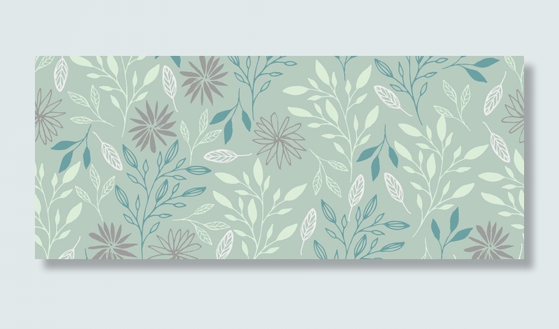 卡通植物手绘线稿底纹banner高清