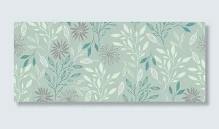 卡通植物手绘线稿底纹banner高清