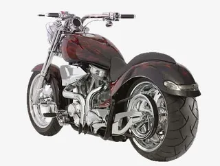 复古炫酷摩托车免抠