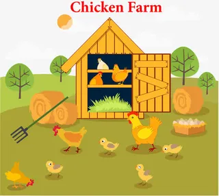 彩绘小鸡鸡窝免抠