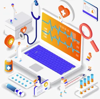 医学和医疗保健2.5D矢量插画免抠