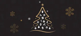 黑色简约圣诞节banner高清