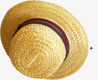 春天踏青草帽编织免抠