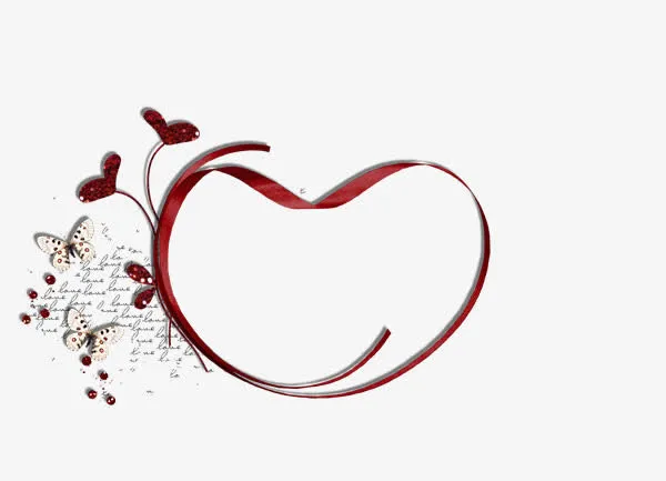 红心蝴蝶环免抠