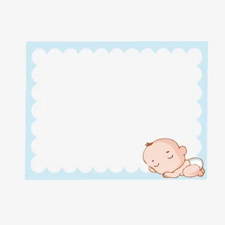 卡通可爱波浪形边框免抠