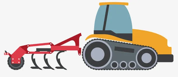 矢量犁地机器素材免抠