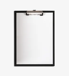 带A4纸的黑色速写板免抠