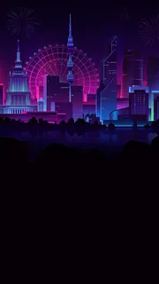 紫色渐变黑色H5背景高清