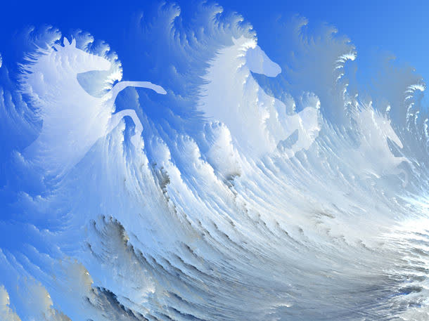 海浪骏马免抠