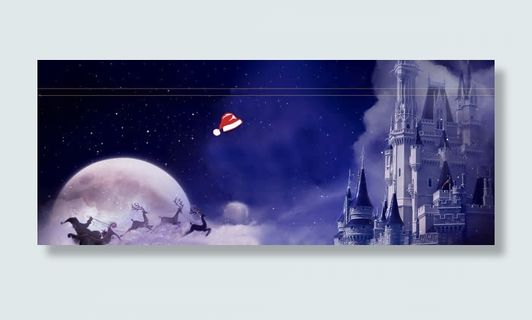 蓝色圣诞节背景免抠