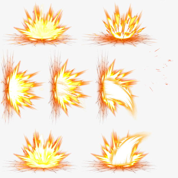 爆炸火焰炫光特效免抠